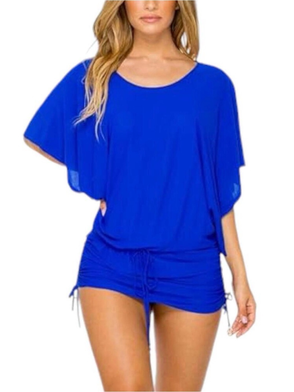 Luli Fama Cosita Buena Electric Blue South Beach Coverup Dress NWT Size Small